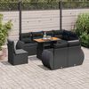 vidaXL Garden Sofa Set Black