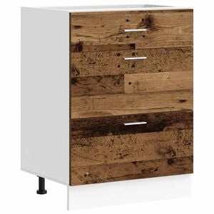 vidaXL Kitchen Base Cabinet Old Wood Engineered Wood Medium
