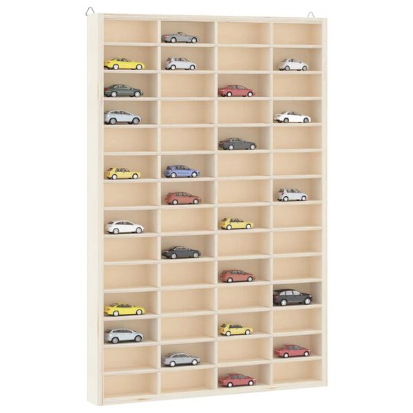 vidaXL Wooden Collector's Display Case Brown Plywood Compact