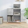 vidaXL Record Cabinet Concrete Grey Engineered Wood Medium