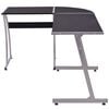 vidaXL Desk Black Engineered wood with PVC cover and metal frame Large