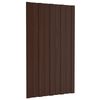 vidaXL Roof Panels 36 pcs Galvanised Steel Brown 31.5x17.7"