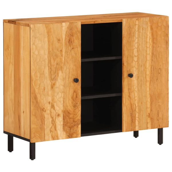 vidaXL Side Cabinet Natural wood Solid Acacia wood, Engineered wood, Iron