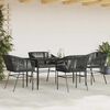vidaXL Garden Dining Set Black, Dark Grey
