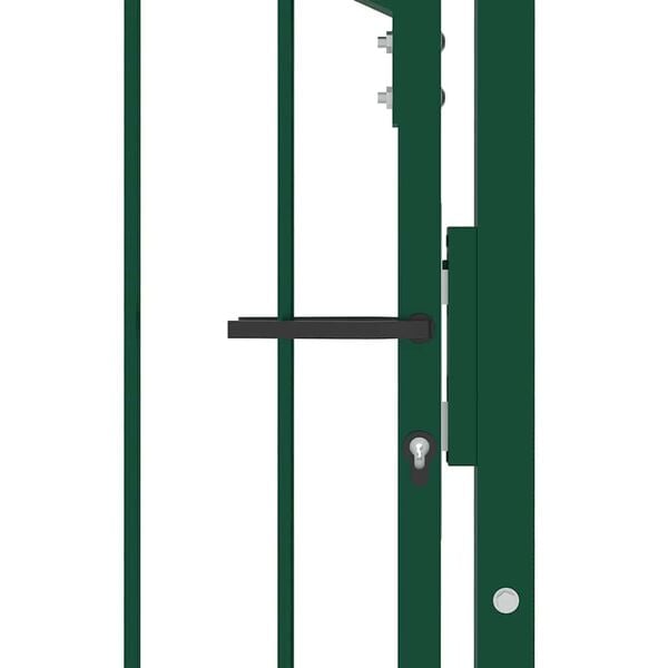 vidaXL Fence Gate with Spikes Steel 39.4x78.7" Green