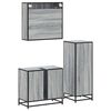 vidaXL Bathroom Furniture Set Grey Sonoma Engineered wood, metal, glass