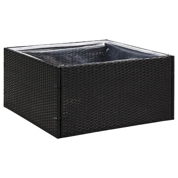 vidaXL Garden Planter Black and transparent