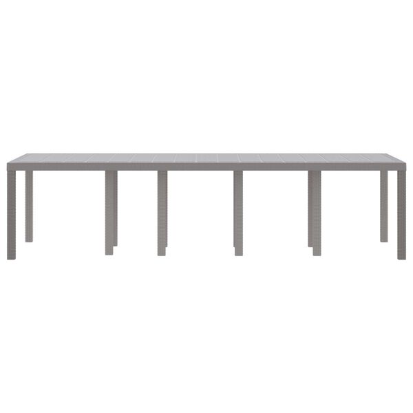 vidaXL Garden Dining Table Light grey 118.11 x 39.37 x 28.74 in