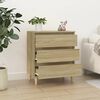 vidaXL Sideboard Sonoma Oak Engineered wood, solid eucalyptus wood