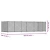 vidaXL Dog Cage Grey Galvanized Steel Large Durable Dog Cage