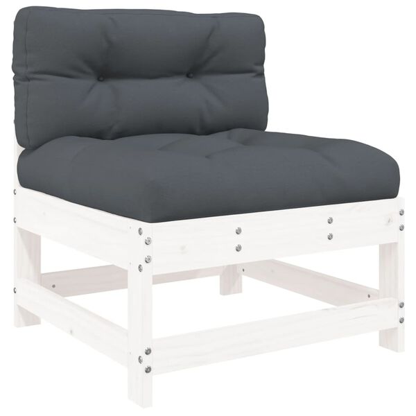 vidaXL Garden Lounge Set White and Anthracite