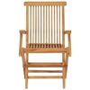 vidaXL Garden Chair Set of 4 Teak Solid Teak Wood Standard Foldable