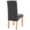 vidaXL Dining Chair Set of 4 Gray Fabric and wood