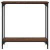 vidaXL Console Table Brown Oak Engineered Wood and Metal