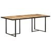 vidaXL Dining Table Natural wood and black