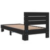 vidaXL Bed Frame Black Engineered wood Twin Durable Bed Frame