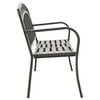 vidaXL Garden Bench Grey Powder-coated steel Medium Durable