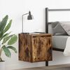 vidaXL Wall-mounted Bedside Cabinet Smoked oak Engineered wood Medium