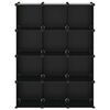 vidaXL Storage Cube Organizer Black Polypropylene, Steel