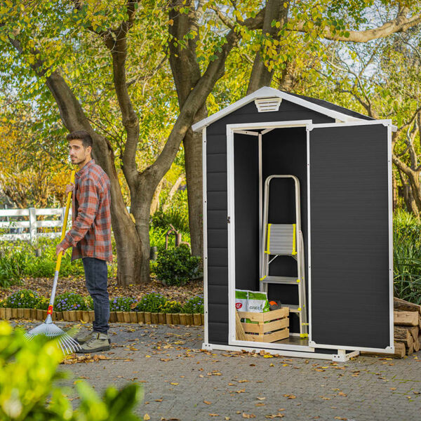 Keter Garden Shed Dark Grey Polypropylene Compact Garden Shed