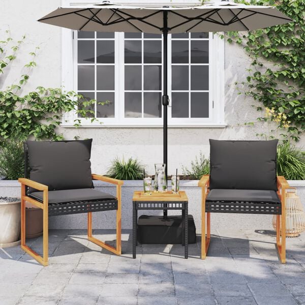 vidaXL Bistro Set Black