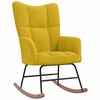vidaXL Rocking Chair With Stool Mustard yellow
