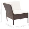 vidaXL Garden Lounge Set Brown PE Rattan Medium Modular