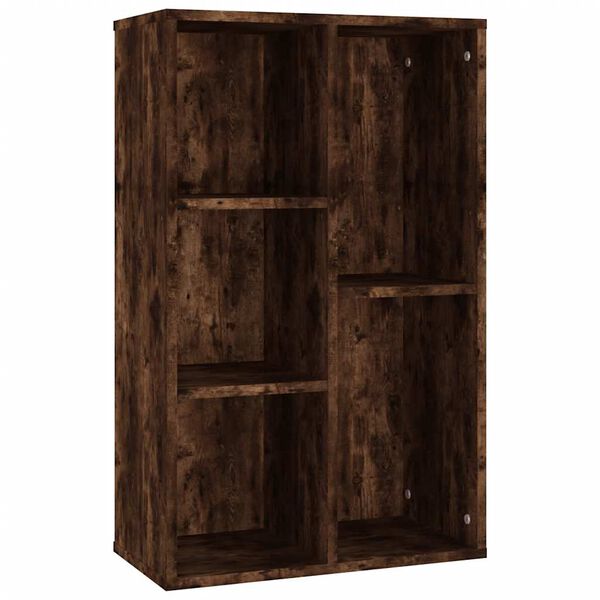 vidaXL Book Cabinet Smoked oak Engineered wood Medium Book Cabinet
