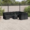 vidaXL Garden Sofa Set Black
