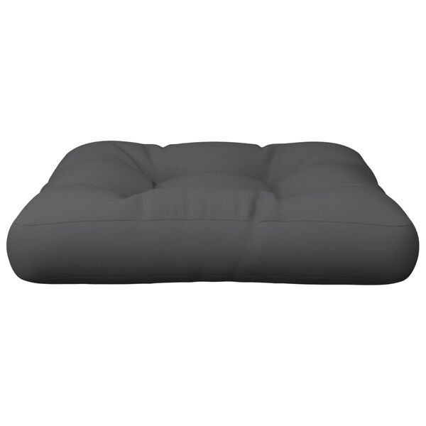 vidaXL Pallet Cushion Gray 100% Polyester 19.7 x 19.7 x 4.7 in