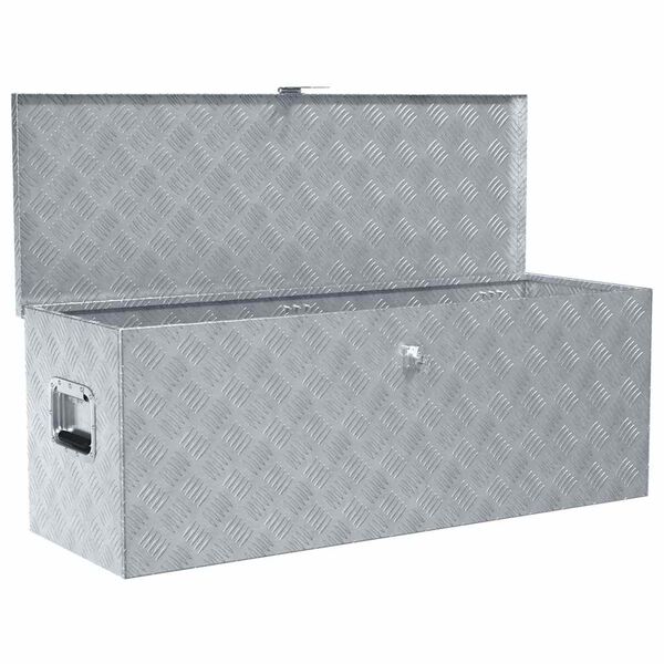 vidaXL Aluminum Box 43.5"x15.2"x15.7" Silver