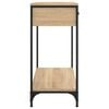 vidaXL Console Table Sonoma Oak Engineered Wood, Metal Medium