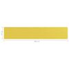 vidaXL Balcony Screen Yellow 29.5x157.5" HDPE