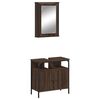 vidaXL Bathroom Furniture Set Brown Oak Engineered Wood Medium