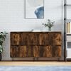 vidaXL Sideboard Set of 2 Smoked Oak Engineered Wood, Metal Medium