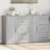 vidaXL Sideboards 2 pcs Gray Sonoma 23.6"x12.2"x27.6" Engineered Wood