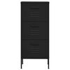 vidaXL Storage Cabinet Black 16.7"x13.8"x40" Steel