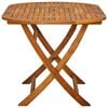vidaXL Garden Table And Chair Dark Oil Finish Solid Acacia Wood