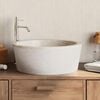 vidaXL Sink Cream Ø27.6"x5.9" Marble