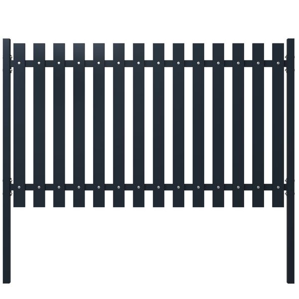vidaXL Fence Panel Anthracite 70.1" x 39.4" Powder-coated Steel
