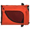 vidaXL Pet Bike Trailer Orange and Black Oxford Fabric, Iron, PVC Small