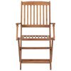 vidaXL Garden Chair Set of 6 Beige Solid Acacia Wood Medium Foldable