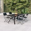 vidaXL Garden Dining Set Grey and Black
