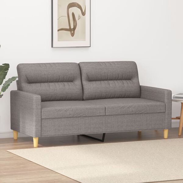 vidaXL 2-seater Sofa Taupe Fabric (100% polyester), metal, textilene