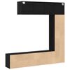 vidaXL Bookshelf 3 pcs Black Oak 14.17 x 11.81 x 56.30 in