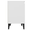 vidaXL Bed Cabinet White Engineered wood and metal 15.7x11.8x19.7 in