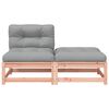 vidaXL Patio Sofa Armless with Cushions and Footstool