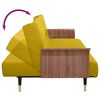 vidaXL Sofa Bed Yellow Velvet (100% polyester), plywood, metal Medium