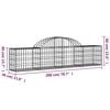 vidaXL Gabion Basket Set of 14 Silver Galvanized iron Large