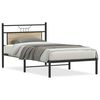 vidaXL Bed Frame Sonoma Oak Engineered wood and steel Twin Bed Frame